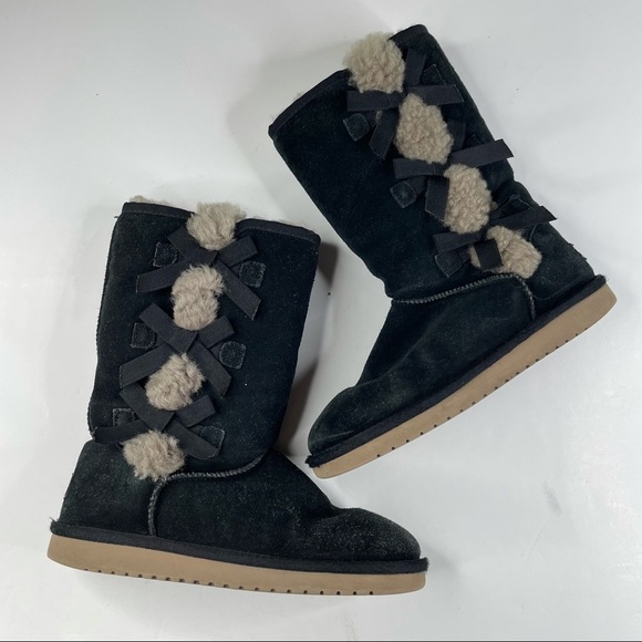 Koolaburra by UGG Victoria Tall Black Boots Size 7 - Picture 1 of 8